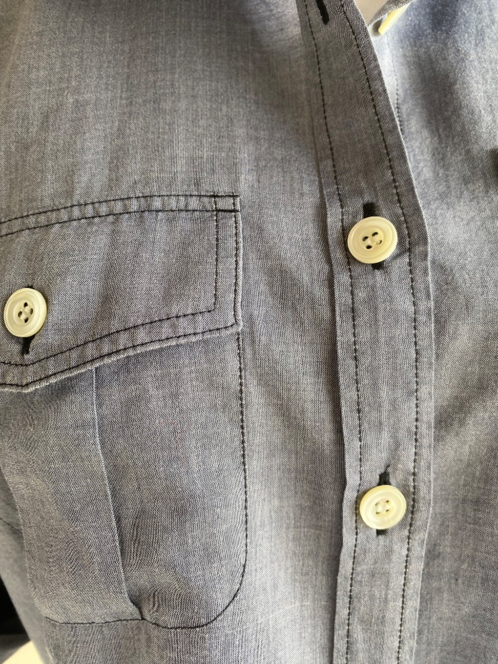 J. Crew The Perfect Shirt cotton long sleeve button-down in blue chambray Size 6 - Picture 8 of 11